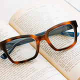 Peepers Siren (Blue Light): Mocha Tortoise/Navy / Reading / 2.25