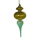 Two-Tone Glass Finial Ornament