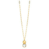 Dome Gold Clear Necklace