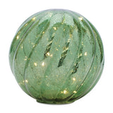 7.75" Mint Mercury Glass LED Globe w/ Timer