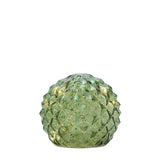 4" Mint Mercury Glass LED Globe w/ Timer