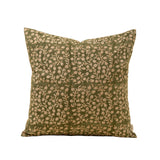 Wildvine Olive Block Print Pillow 20x20in