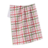 Geometry Festive Plaid Tea Towel