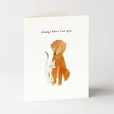 Friend in Need - Get Well Greeting Cards - Dog Cat