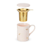 Honeycomb Ceramic Mug with Infuser