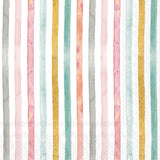 Flamingo Fever Stripe Rose Paper Cocktail Napkins 20ct