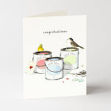 New Nest - New Home Greeting Cards - Birds and Paint