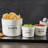 White Ceramic Salsa Bowl