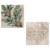 Gilded Christmas Ceramic Coasters