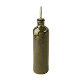 Stoneware Deep Green Olive Oil Cruet