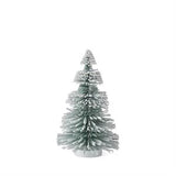 9.25" Flocked Bottle Brush Christmas Tree