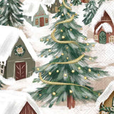 Gilded Village Cream Christmas Guest Towels - Pack of 16