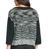 Olivia by Habitat Ivory, Gray, & Black Marble Pullover Sweater