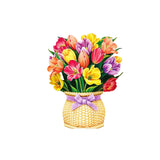 Mini Festive Tulips Pop-Up Bouquet & Card