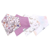 Copper Pearl 4-Pack Baby Bandana Bibs - Flora