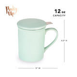 Mint Ceramic Mug with Tea Infuser