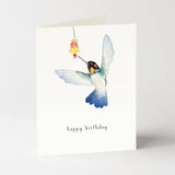 Bee Hummingbird - Birthday Greeting Cards