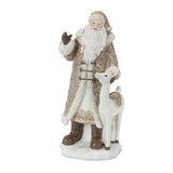 Melrose International Santa with Deer 11.75"H
