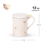 Honeycomb Ceramic Mug with Infuser
