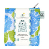 Blue Hydrangea Reusable Shopping Bag