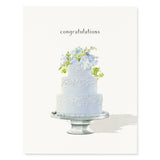 Blue Tiered Cake - Wedding Greeting Cards - Something Blue