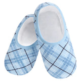 Snoozies Skinnies Slippers - Blue Plaid