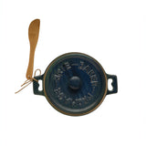 Stoneware Brie Baker with Bamboo Spreader