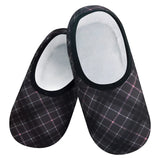 Snoozies Skinnies Slippers - Burgundy & Black Plaid
