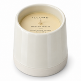 Winter White Shine Ceramic Candle