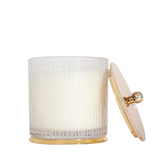 Thymes Frasier Fir Large Frosted Wood Grain Candle