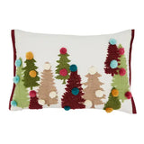Pom Pom Christmas Tree Pillow 14"x20”