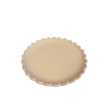 White Scalloped Stoneware Plate