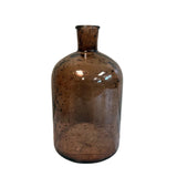 10.5" Amber Pebbled Glass Vase