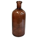 16.5" Amber Pebbled Glass Vase