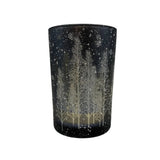 7” Navy Blue with White Trees Candle Holder