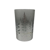 7” Silver with Trees Candle Holder