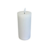 White Flameless Pillar Candle 3"x 6”