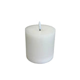 White Flameless Candle 4”x 4”