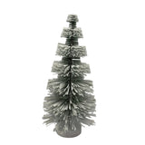 13" Flocked Bottle Brush Christmas Tree