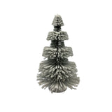 9.25" Flocked Bottle Brush Christmas Tree