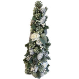 19.5” Sage Green/White Pinecone/Berry/Rose Cone Tree
