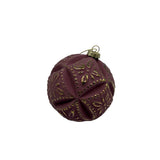 Mauve Embossed Velvet Ornament - 4"