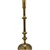 15.5" Gold Metal Ribbed Candleholder