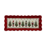 Red Ruffled Edge Tray
