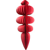 Finial Red Paper Folding Honeycomb Ornament - Large
