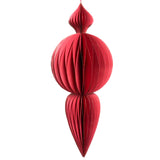 Finial Red Paper Folding Honeycomb Ornament - Small