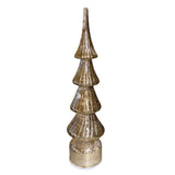 15.5" Rotating Ribbed Gold Mercury Glass Tree with Timer - Medium