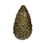 10" Sage Green LED Pinecone with Timer