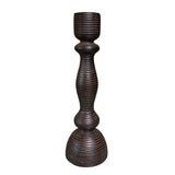 Brown Wood Taper Candle Holder