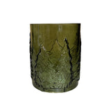 5.5" Green Glass Tree Container